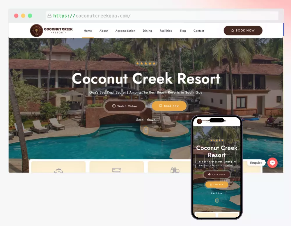 Hotel Website Design by Kickass Web Design Agency Goa